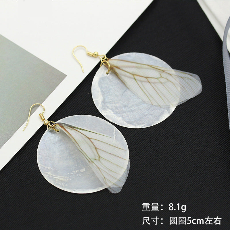 Wholesale Butterfly Wings Fringed Acrylic Earrings